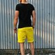 SHORT PANTS 2 BUTTONS UNISEX dresowe neon żółte