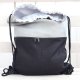 Linany plecak worek, szaro-czarny elegancki plecak 50x36