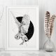 Plakat sowa sowy tattoo 30x40 cm