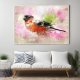 Plakat obraz ptaki abstrakcja, różowe pastelowe 40x50 cm
