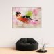 Plakat obraz ptaki abstrakcja, różowe pastelowe 40x50 cm