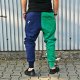 SPODNIE BUTTON DUAL PANTS UNISEX zielono-granatowe bez zamka