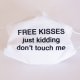 Maseczka wielorazowa bawełniana, FREE KISSES