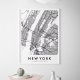 NEW YORK MAPA plakat A4