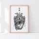 Plakaty skandynawskie serce - format 30x40 cm