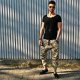 SPODNIE BUTTON ZIPPER PANTS UNISEX moro pumpy spodnie długie