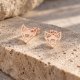 kolczyki FOXY- rózowe złoto 18K