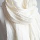 LNIANY szal chusta OFFWHITE, naturalny SZAL lniany damski handmade PRACOWNIA ZOLLA