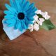 Gerbera - kwiat - filc - niebieska