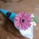 Gerbera - kwiat -filc - ciemny róż