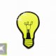 Naszywka Odblaskowa NEON YELLOW - Light Bulb