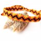 Orange variations - ręcznie pleciona bransoletka, bransoletka przyjaźni, hippie, boho, aztecka, etniczna bransoletka