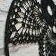 Szydełkowa dekoracja- czarna sowa