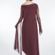 maroon tuelle dressi