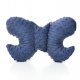 Poduszka MOTYLEK antywstrząsowa minky | BLUE FLOWERS