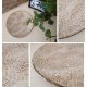 Talerz ceramiczny biale szkliwo na ciemnej glinie handmade ze wzorem kwiatowym
