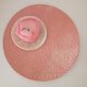 Pudroworóżowa patera ceramiczna handmade ze wzorem matowa