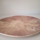 Orientalna patera ceramiczna beżowo brązowa handmade z tłoczonym wzorem matowa