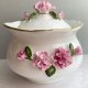 Staffordshire England - Royale Stratford ❀ڿڰۣ❀ Puzderko ❀ڿڰۣ❀ Czar kostnej porcelany ręcznie zdobionej