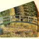 Monet, Most w Giverny, zestaw 4 dużych podkładek korkowych