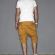 SHORT PANTS 3/4 BUTTONS UNISEX dresowe musztardowe