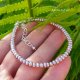 Bransoleta z naturalnymi Fioletowymi Perłami - Pearl - Srebro Perły