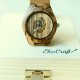 Damski drewniany zegarek SKELETON MINI zebra