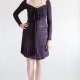 MNG Suit Sukienka vintage niezwykły fason fioletowa MNG