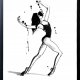 baletnica VI, 70x50cm, plakat z autorskiej ilustracji