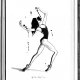 baletnica VI, 30x40cm, plakat z autorskiej ilustracji