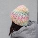 beanie HANDMADE fluo