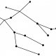 Drewniana plakietka z konstelacja znaku zodiaku - Bliźnaki