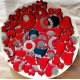 Ceramiczne czerwone kolczyki na sztyftach ze stali chirurgicznej NOWOCZESNY PREZENT DAMSKI HAND-MADE biżuteria autorska GAIA ART