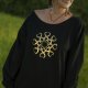 CZARNA BLUZA OVERSIZE ZE ZŁOTĄ MANDALĄ MORELOVE