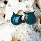 Zielone kolczyki na sztyftach ze stali chirurgicznej - ceramiczne kolczyki kotki sztyfty - biżuteria idealna na prezent dla kobiety - biżuteria Gaia