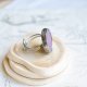 Fioletowe kółko  - pierścionek ze szkłem