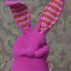 różowy królik, pluszowy króliczek przytulanka