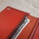 Czerwony skórzany ręcznie robiony damski portfel portmonetka od Luniko