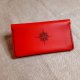 Czerwony skórzany ręcznie robiony damski portfel portmonetka od Luniko