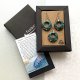 Wonderful Jewellery ✿✿ New Zealand Paua Creole Shell Pendant Earring Set ✿✿ Komplet prezentowy