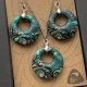 Wonderful Jewellery ✿✿ New Zealand Paua Creole Shell Pendant Earring Set ✿✿ Komplet prezentowy