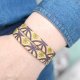 bransoletka z korka FLOWERBY double z jadeitem