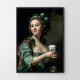 Plakat Lady with coffee 50x70 cm