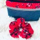 Pela' Scrunchie SPRING w kwiatki i groszki