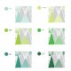 Naklejka Ścienna - Góry i balony - Zielony / Szary - 6 odcieni zieleni do wyboru