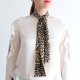 szal vintage WĄSKI ANIMAL PRINT jedwab