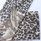 szal vintage WĄSKI ANIMAL PRINT jedwab