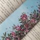 Drewniana zakładka do książki ręcznie malowana kwiaty personalizacja