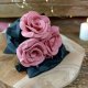 Bukiet róż; kwiaty z filcu; różowy II