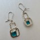 Aquamarine Earrings Sterling Silver ❀ڿڰۣ❀ Modernistyczne kolczyki